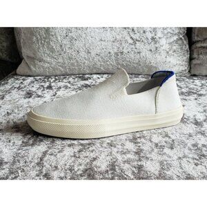 Rothy’s The City Slip On Sneakers Women's White Knit Size 7.5